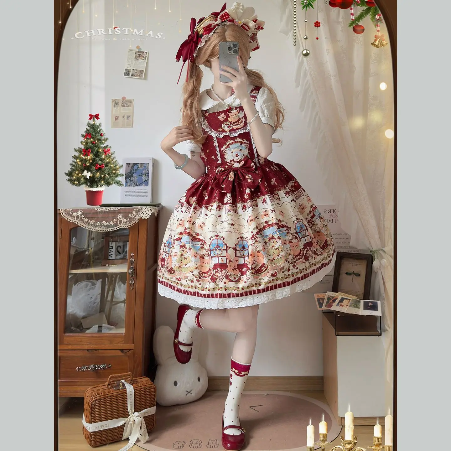 Original Authentic Full Payment Lolita JSK Dress Cute Girls Student Daily Kawaii line Lo Dress