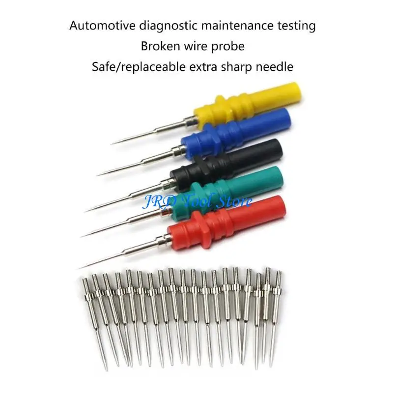 A2UD 2/10pcs Pin Probe Uji Multimeter 0.7mm Tip Probe Alat Diagnostik