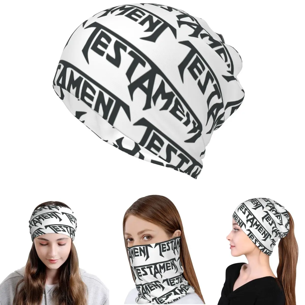

Testament Band Bandana Neck Gaiter Wrap Mask Scarf Warm Headwear Beanies Hat for Men Women Adult Breathable