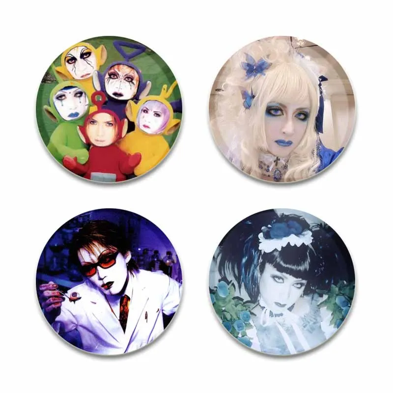 Visual Rock Band Malice Mizer Button Pin Mana Sama Klaha Gothic Aesthetic Brooch Badge Bag Clothing Accessories Decor Fans Gifts