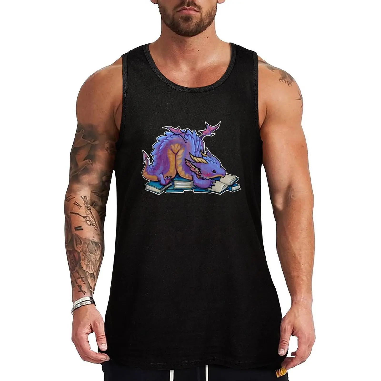 Library dragon Tank Top gym top Muscle fit