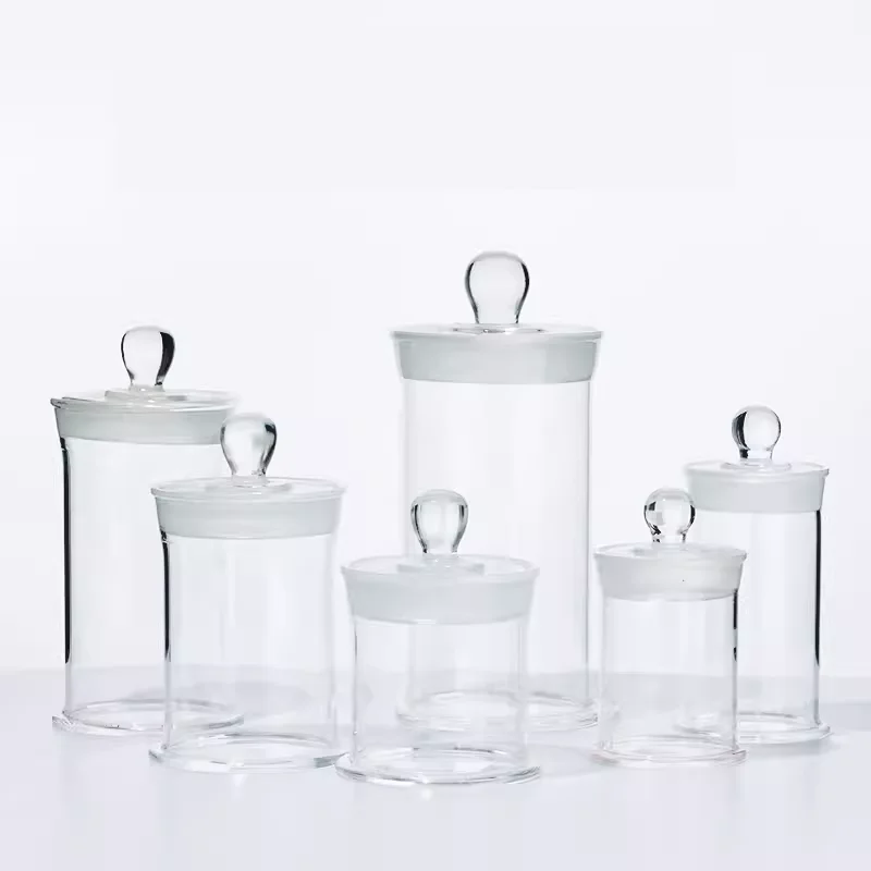 

Specimen bottle sealed glass sample display bottle wide mouth frosted laboratory goods tea storage jar sealed jar