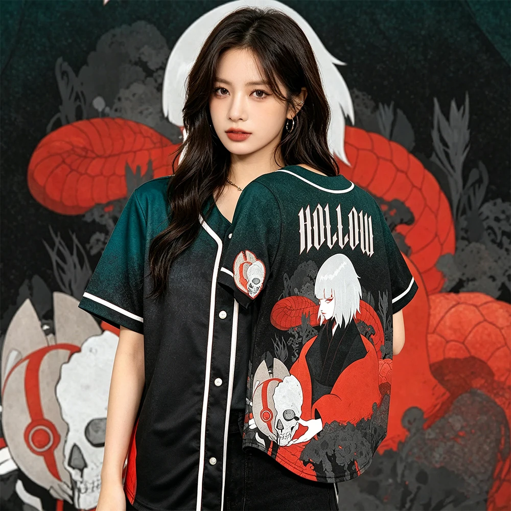 

Dabin Kai Wachi Hollow Baseball Jersey Music Festival 2026 Short Sleeve Button-Down Shirts Women Men Streetwear Tops