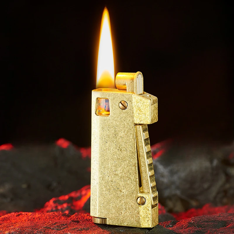 One-click Ejection Ignition Kero sene Lighter Metal Retro Personalized Side-pressure Old-fashioned Grinding Wheel Lighter