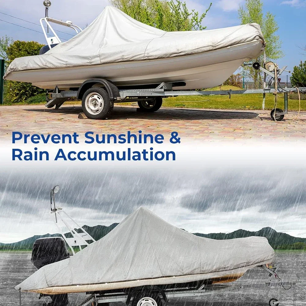 Boat Cover Support Pole Telescoping Aluminum Pole System with Webbing Strap Adjustable Height 39cm Prevent Water