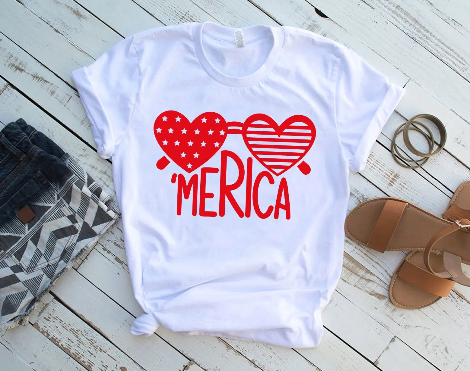 Fourth of July America 'Merica T Shirt Patriotic Funny Holiday Various Print Colors