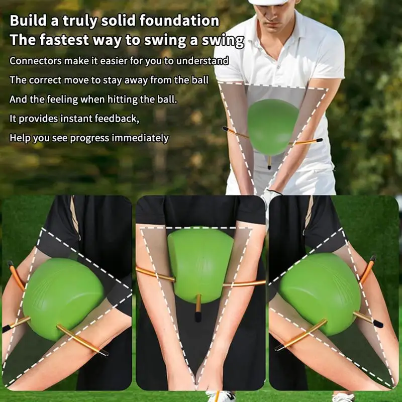 Improve Your Game with Golf Swing Arm Posture Corrector; Swing Trainer Set Including Connecting Balls