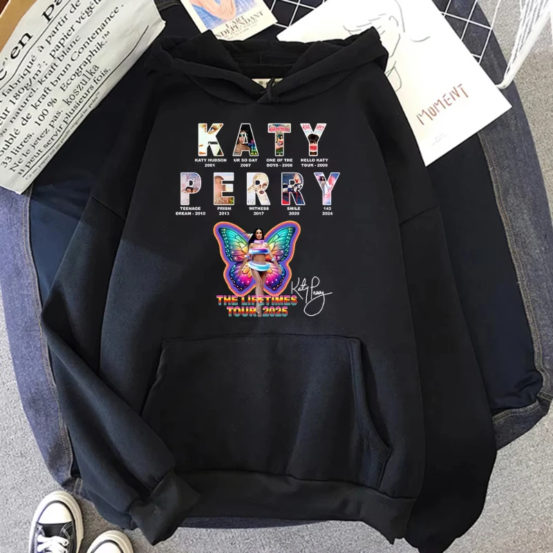 2025 Autumn Winter Katy Perry The Lifetime Tour Europe Hoodie Men and Women Aesthetic Graphic Hoodies Unisex Hooded Sweatshirts
