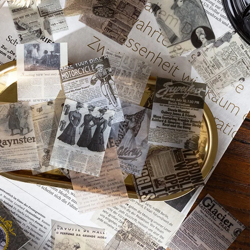 빈티지 타임 스크리닝 룸 종이 스크랩북, 카드 제작, 저널링 프로젝트, DIY 일기 장식, 6 가지 디자인, 606 매