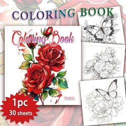 1pc,Adult coloring book,30 sheets different patterns 8.3x8.3''100gsm,is a Valentine's Day Easter holiday gift