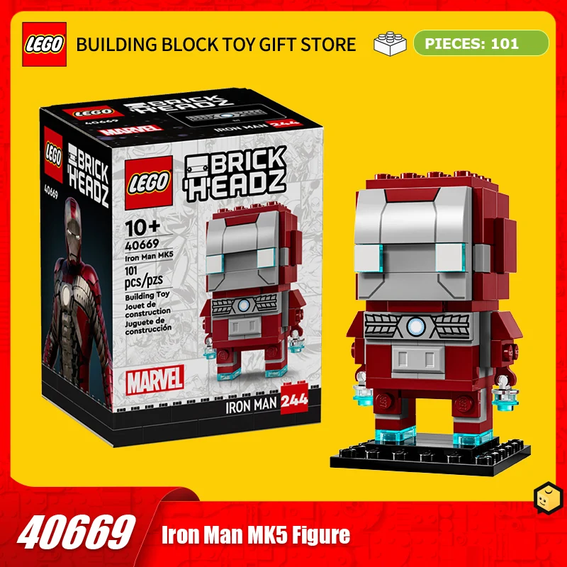 

Строительные блоки LEGO серии Marvel 40669, Железный человек MK5, доспехи, строительные блоки, детская игрушка в подарок