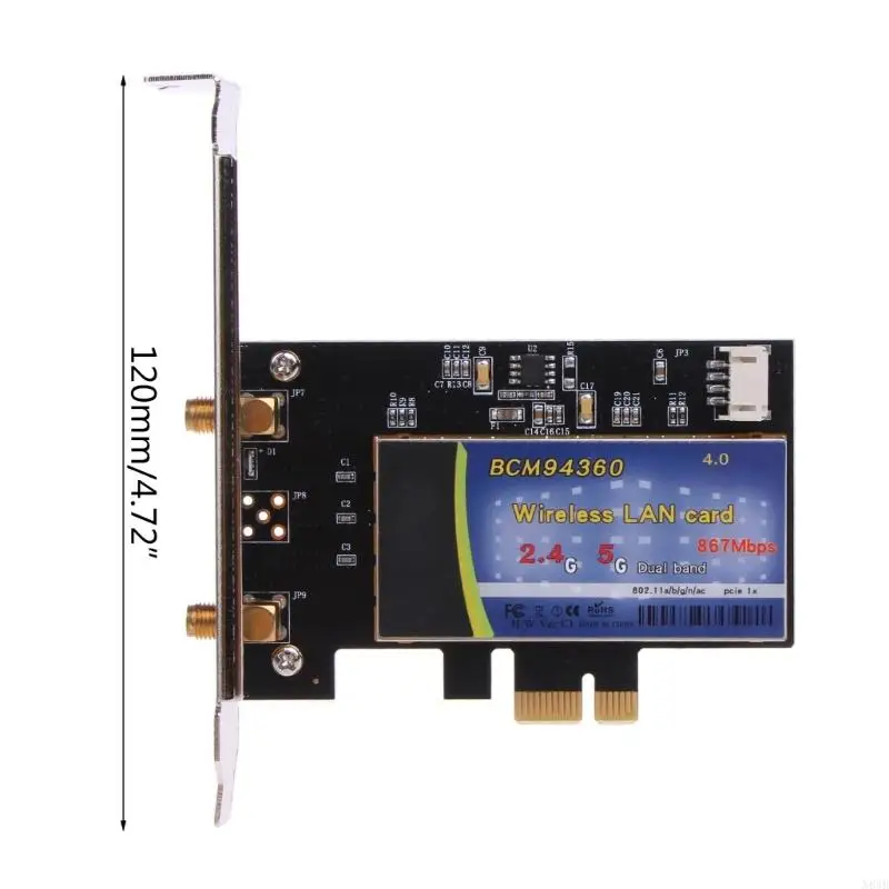 N84B BCM94360 Wifi Card Dual-Band 802.11ac Desktop PCIe Wireless Adapter BT4.0 1200Mb Wlan Card For Hackintosh Window7/8/10