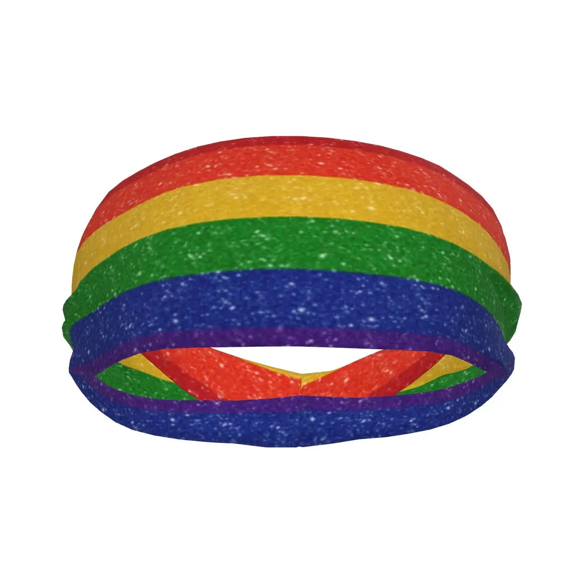 

Headband Sports Yoga Fitness Stretch Sweatband Hair Band Elasticity Headband Glitter Rainbow Pride Flag