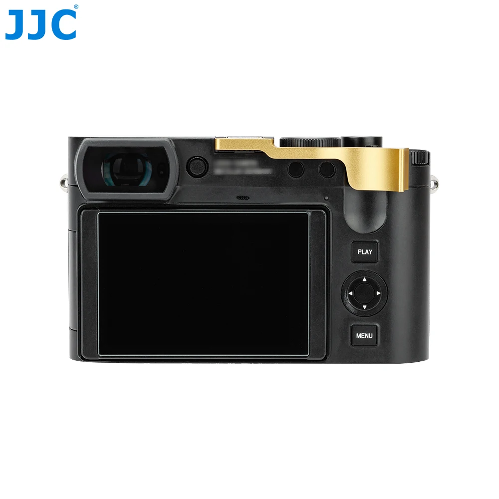 JJC Camera Thumb Grip Aluminum Alloy Hot Shoe Thumb Up Rest Hand Grip For Leica Q3 43 Q3 Gold Hand Grip Camera with Hot Shoe