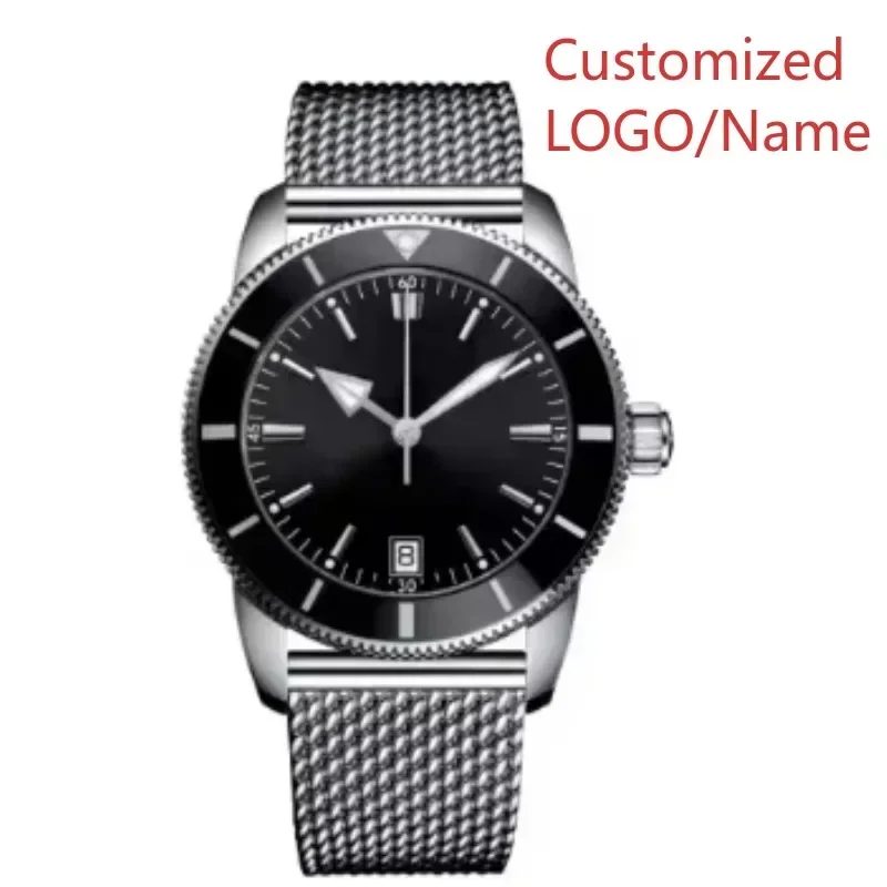 A11 Store Customized Watch  Mens Automatic Mechanical Watch Superocean Black Blue Rubber Rose Gold Sport Watches Ceramic