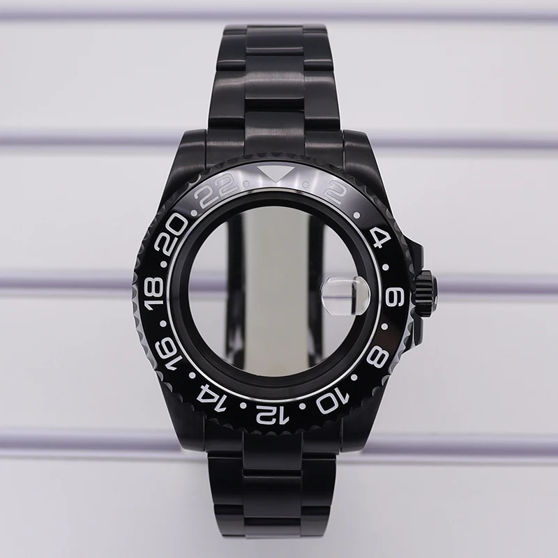 20ATM Taucher 40mm Hochwertiges NH35 NH36 Uhrengehäuse mit Armbändern, 120 Klicks für NH35 NH36 NH34 ETA 2824 8215 Uhrwerk, GMT SUB Gehäuse, Saphirglas – Detail 1
