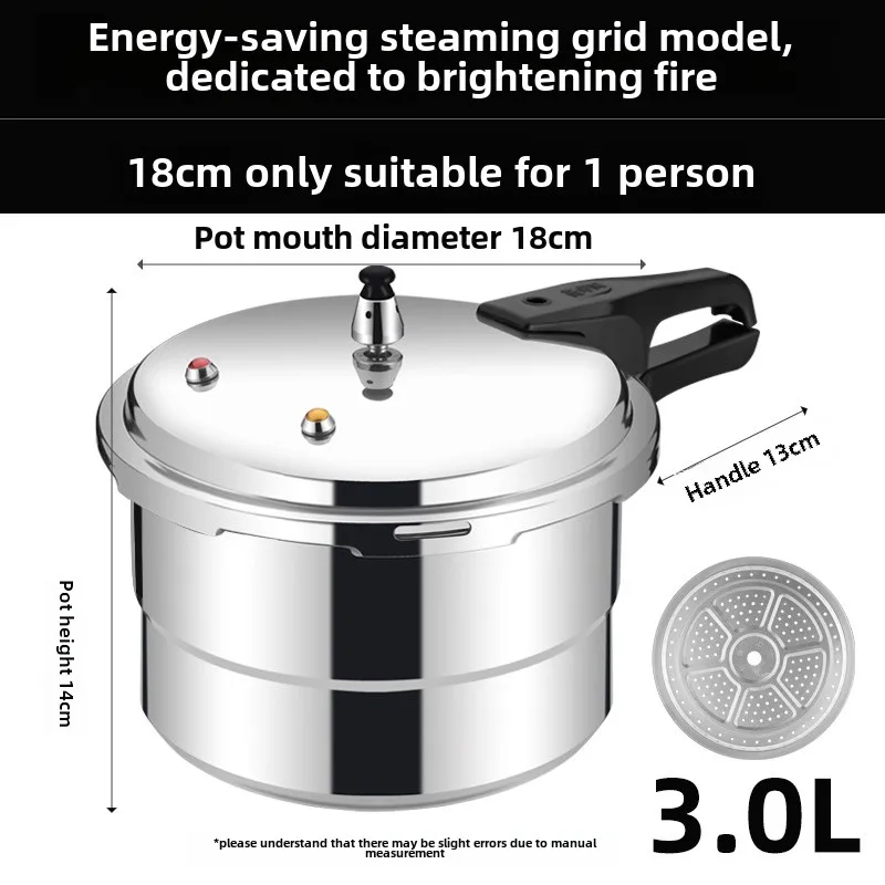 Snelkookpan, huishoudelijk, gasinductiekookplaat, universeel gasfornuis, explosieveilige snelkookpan