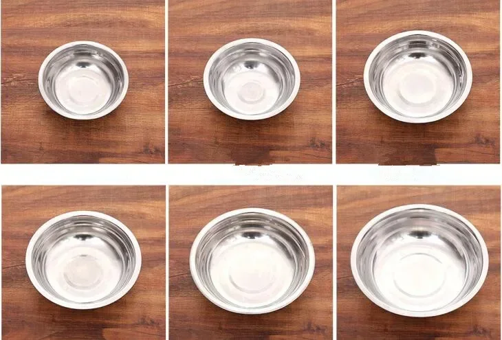 1PC New 6 Size Stainless Steel Soup Bowls Multi-function Round Soup Pot Soup Palte Dishes Kitchen Tools  LF 133