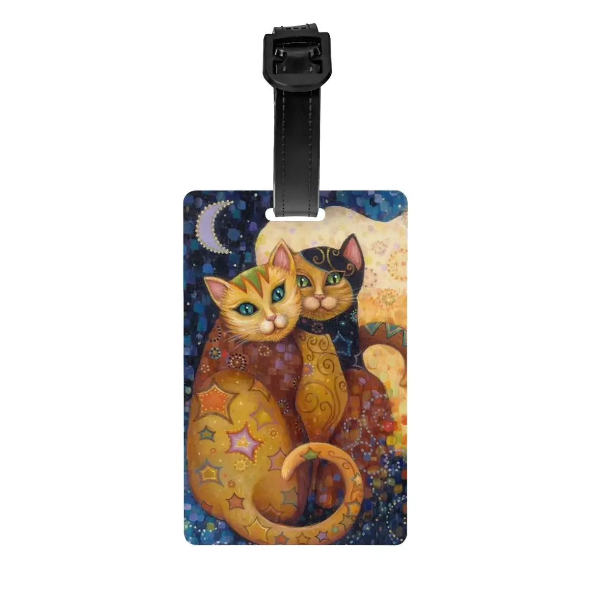 

Vintage Cat Gustav Klimt Luggage Tag for Suitcases Fashion Animal Art Baggage Tags Privacy Cover Name ID Card