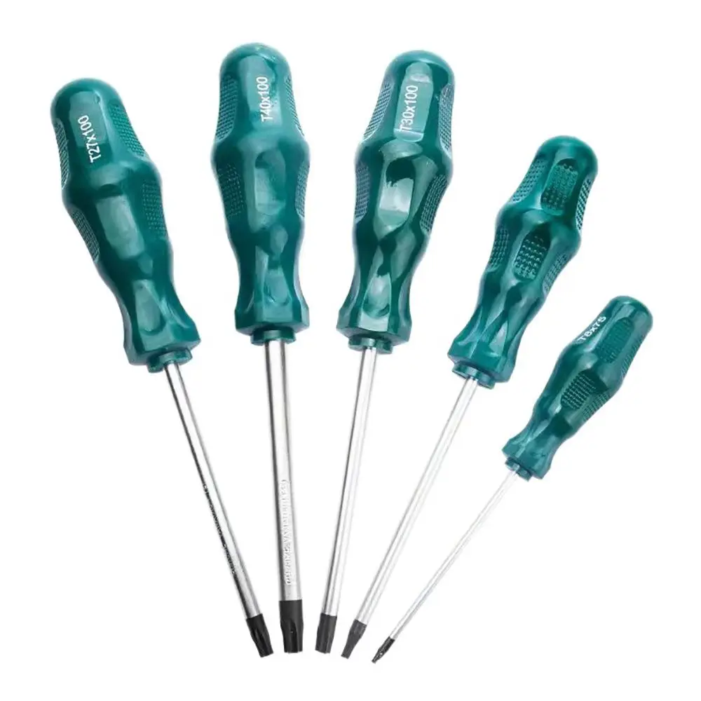 T15 T20 T25 T30 Torx Screwdriver 400mm Extra Long With Hole Hexagon Bits Screw Drive Home Repair Screw Driver Hand Tools