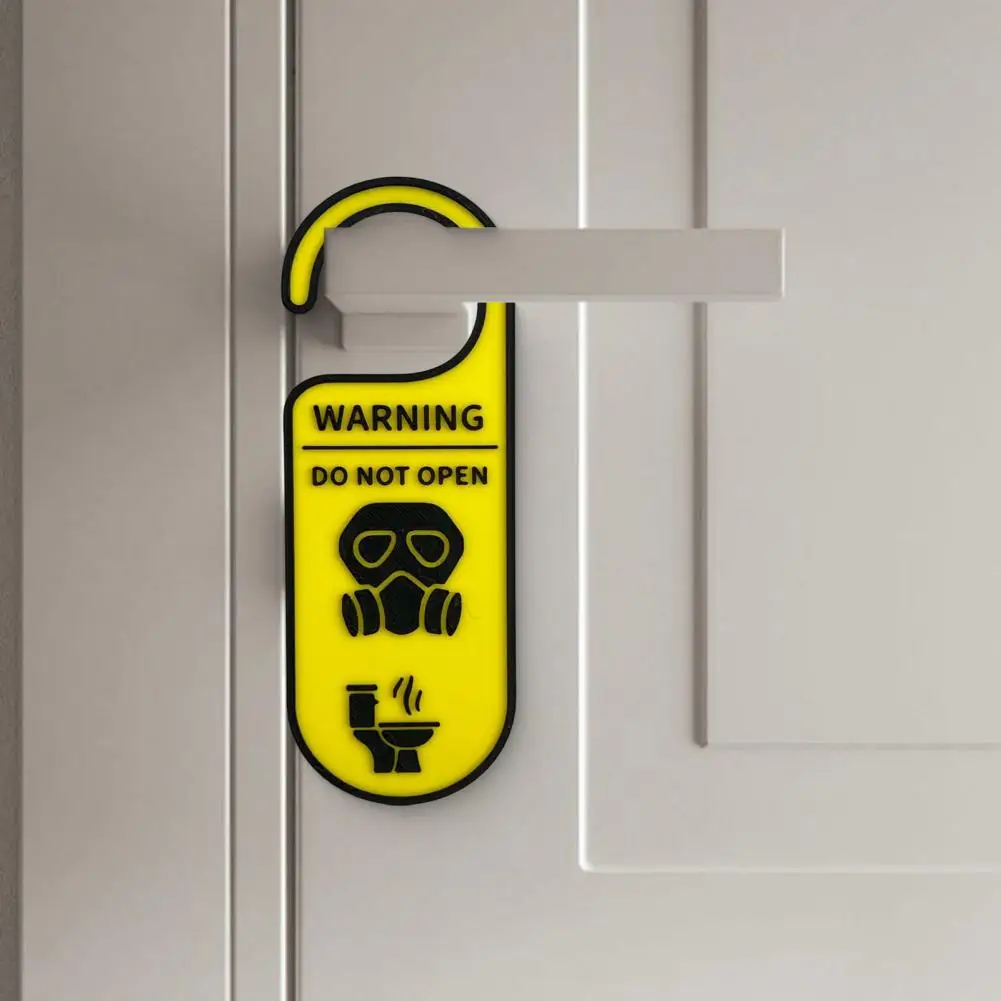 Single-sided Door Sign Toilet Door Knob Hanger Sign Bathroom Door Warning Decoration Single-sided Handle Hanging for Standard