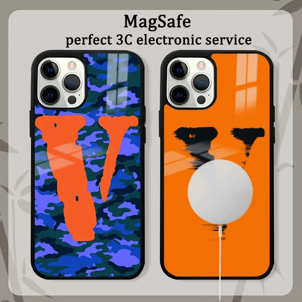 Зеркальный Магнитный чехол для iPhone16 15 14 13 12 11 Pro Max Plus Mini 999 V-VLONE