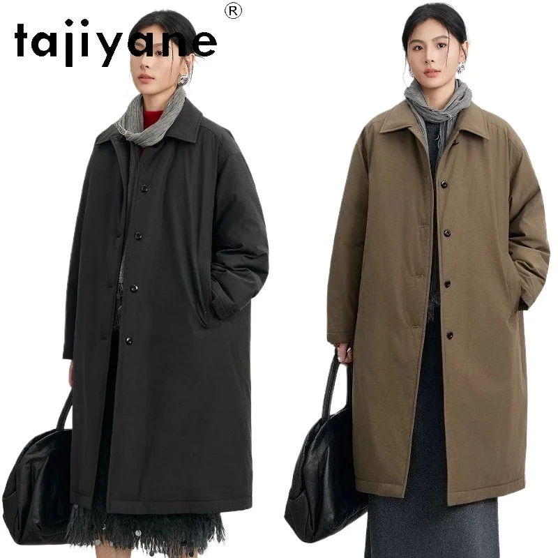 TAJIYANE 90% Goose Down Coats Woman Winter Jacket Long Simple Coat High Quality Puffer Jacket 2025 Women Clothes пуховик женский
