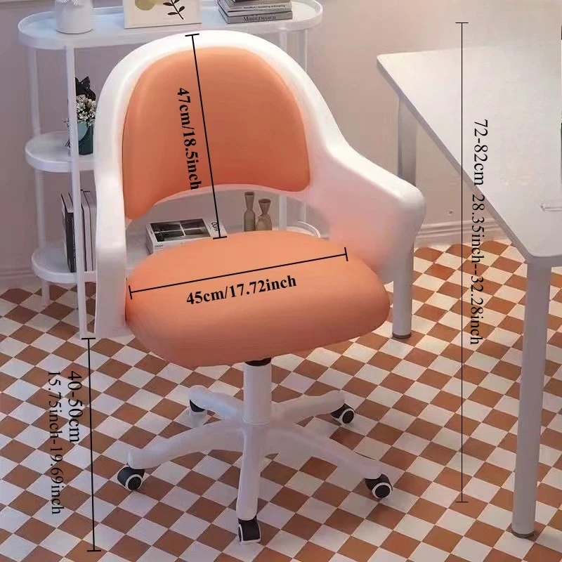 -ww Computer Chair Swivel Chair Bedroom Makeup Dormitory Student Study Desk Backrest Chair Living Room Office
