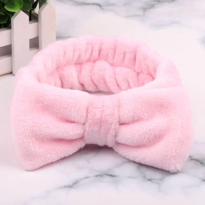 Soft Wash Face Elastic Hair Band Coral Fleece Headband DIY Hair Accessories Women Makeup Headbands Plush Hairband Wholesale