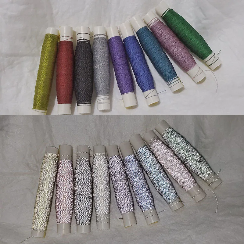 Reflective Embroidery Yarn Colorful Knitting Sewing Thread for DIY Clothes Bag Garment Reflection Material