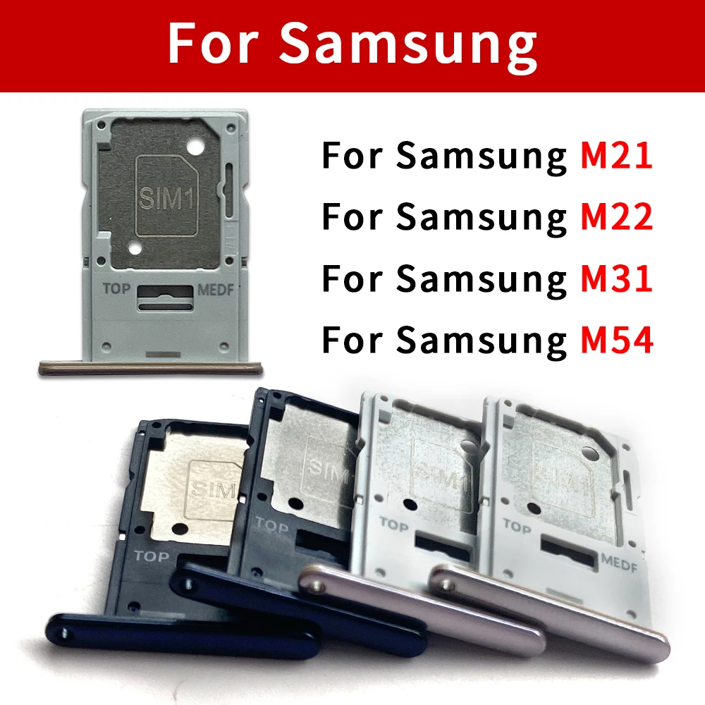 10 buah \ Lot telah diuji dengan baik untuk Samsung M21 M21S M22 M31 M54 tempat kartu SIM mikro Nano dudukan Slot baki soket adaptor