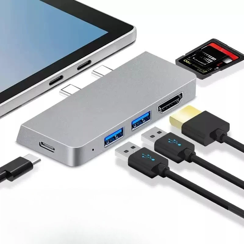 USB C Adapter Hub 4K HDTV SD/TF Docking Station Type-C Converter Splitter For 9 8 Pro X