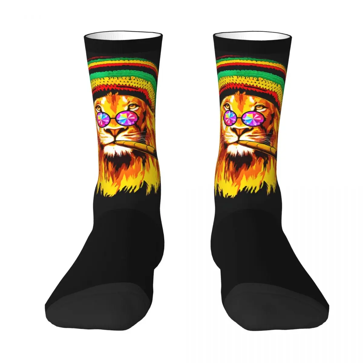 Rasta Lion Kawaii Socks School Cartoon Pattern Socks