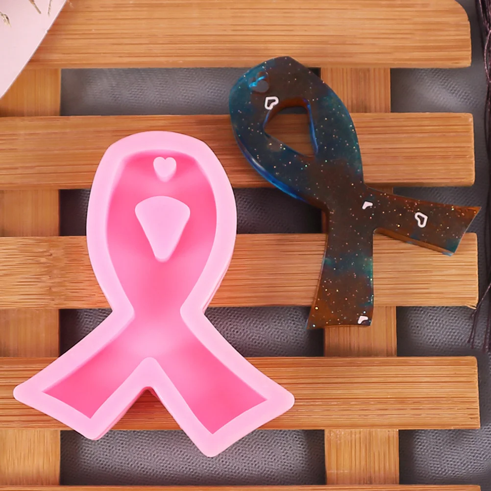 

4Pcs Ribbon Cross Mold DIY Silicone Keychain Epoxy Resin Craft Making Unique Handicrafts Oven Microwave Freezer Safe