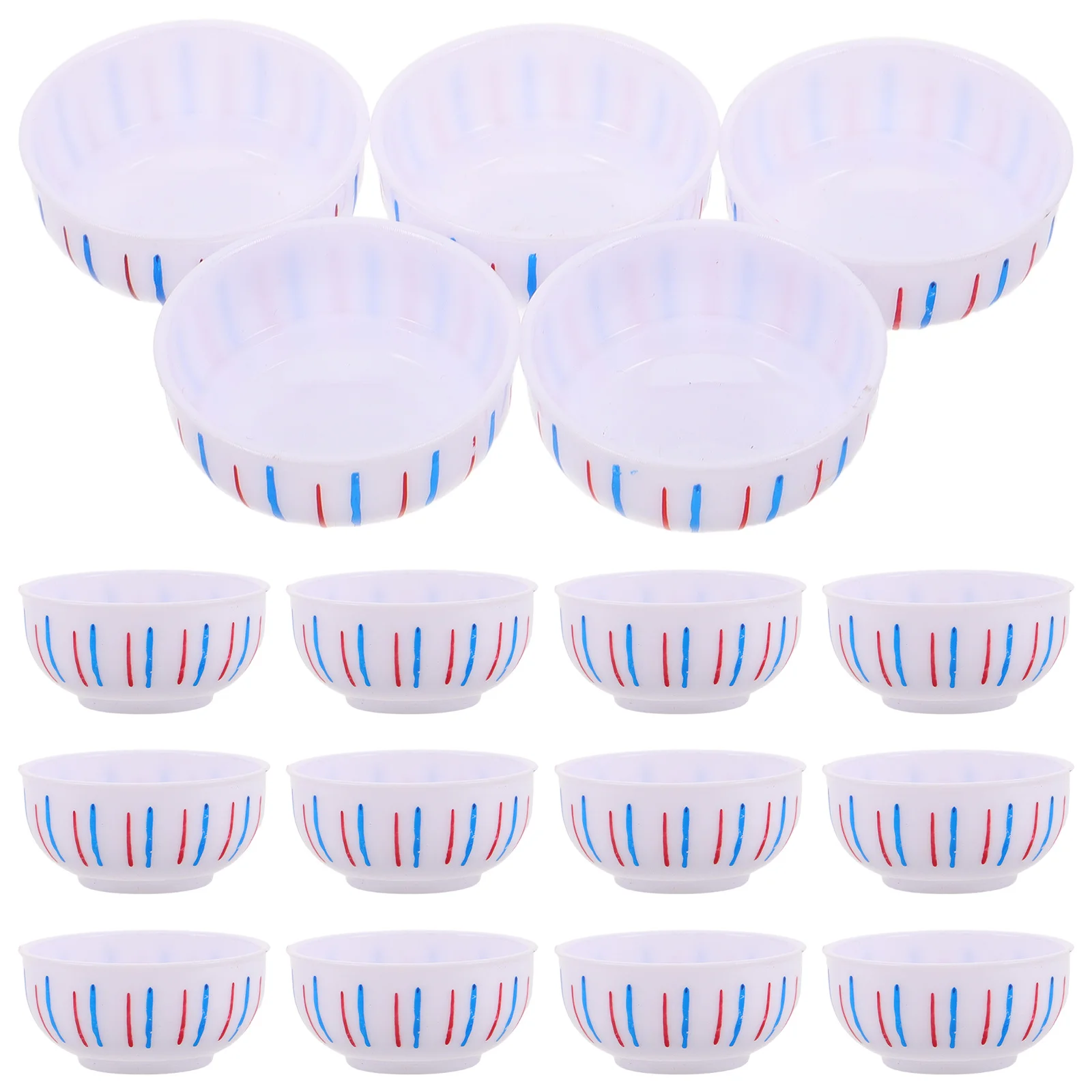 20 stuks miniatuur ramen kommen realistische plastic keuken speelset accessoires voor poppenhuis decoratieve micro decoratie