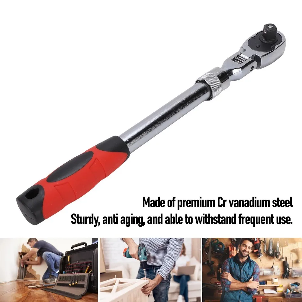 Cr Vanadium Steel Ratchet Wrench Professional Heavy Quick Release Ratchet Wrench 1/2 Inch Drive Ratchet Wrench Engine Spaces