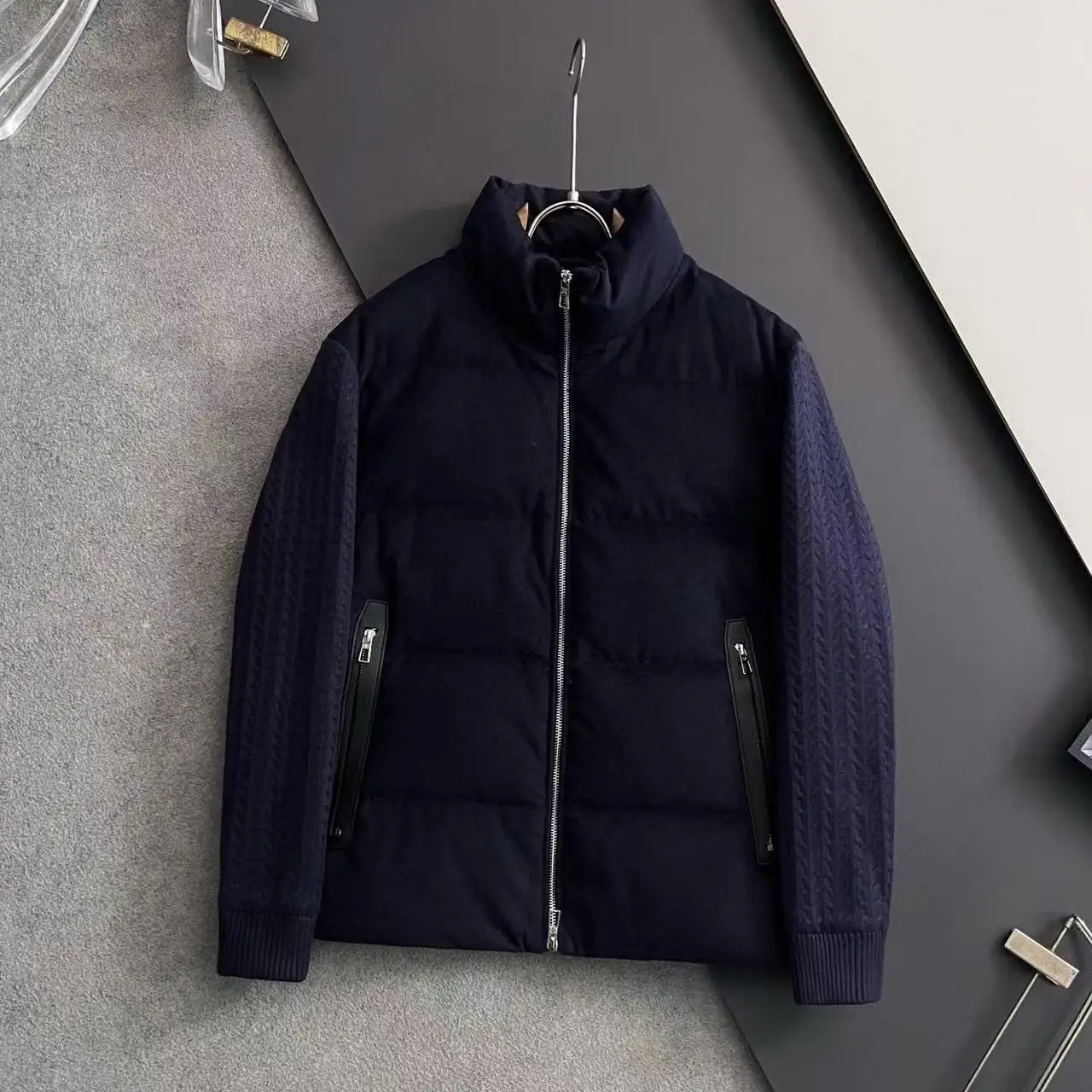 

Italian LP old money style men's stand-up collar windproof casual down jacket