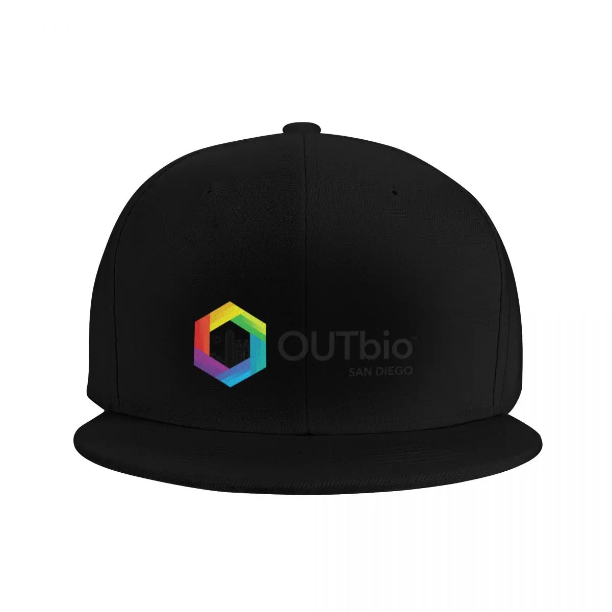 OUTbio San Diego Rainbow Logo with Horizontal Black Text Baseball Cap Military Tactical Cap New Hat fashionable Men's Women's