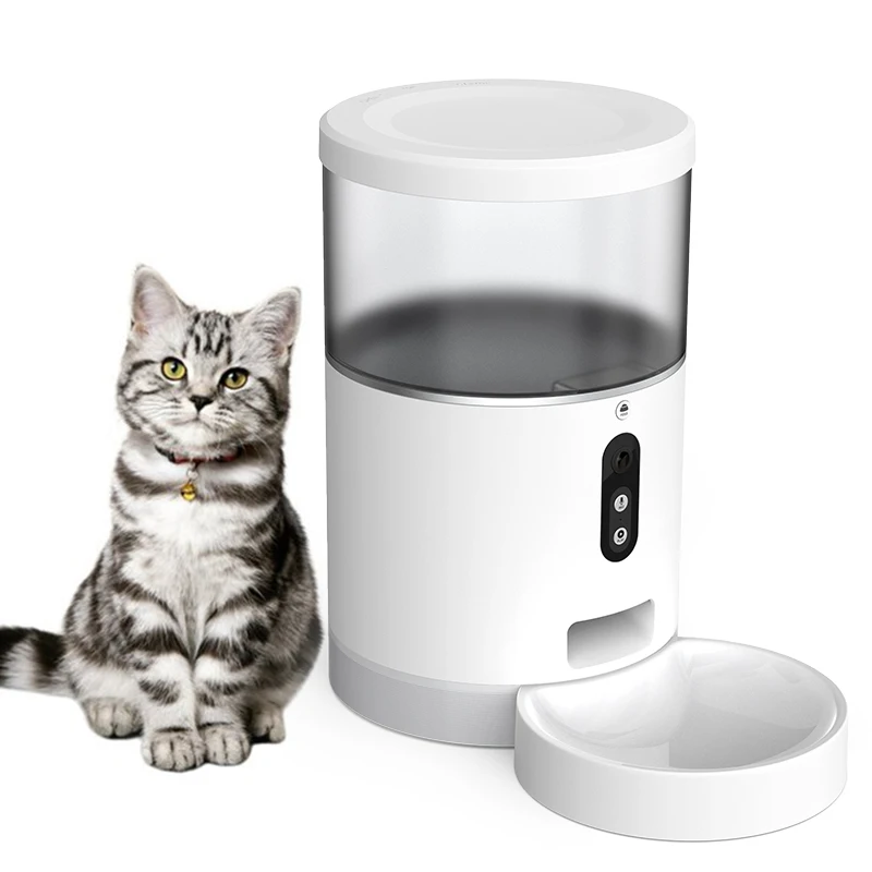 Pet Feeder Smart 4L Automatic Pet Feeder With High Definition 1080P Camera Smart Pet Feeder Wifi