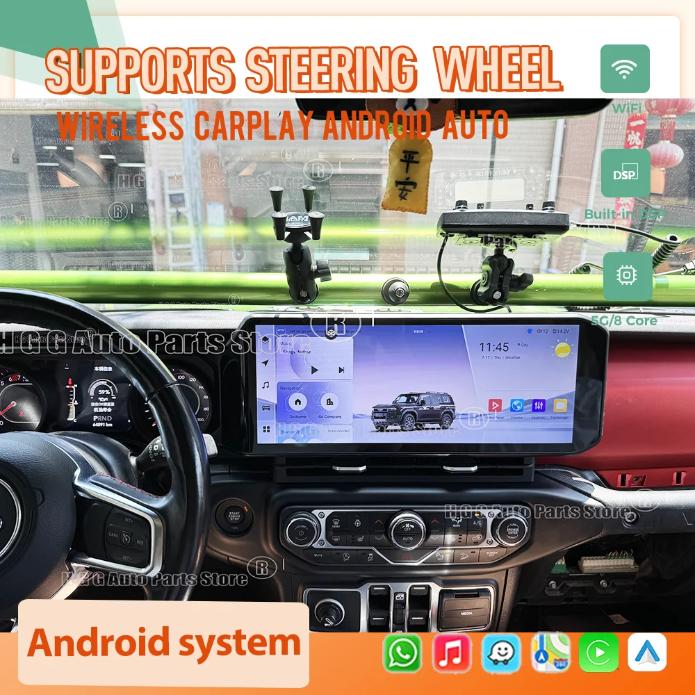 

Autoradio For JEEP Wrangler JL 2018 2019 2020 2021 Gladiator Car Radio Multimedia Video Player GPS Navi Carplay Head Unit