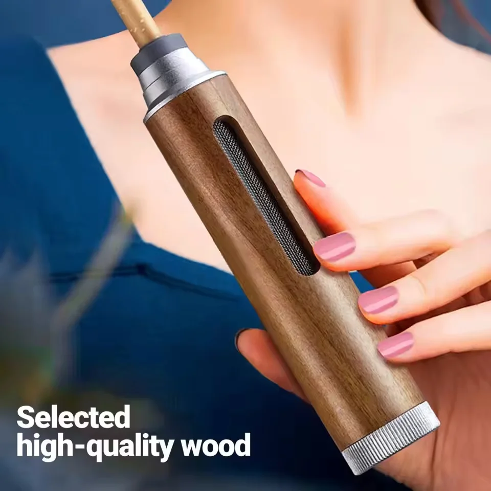 

1PC Portable Wood Car Ashtray Handheld Walnut Mini Ashtray No-Soot Ash tray For Outdoor Indoor Car Smoking Man Fathers Gift