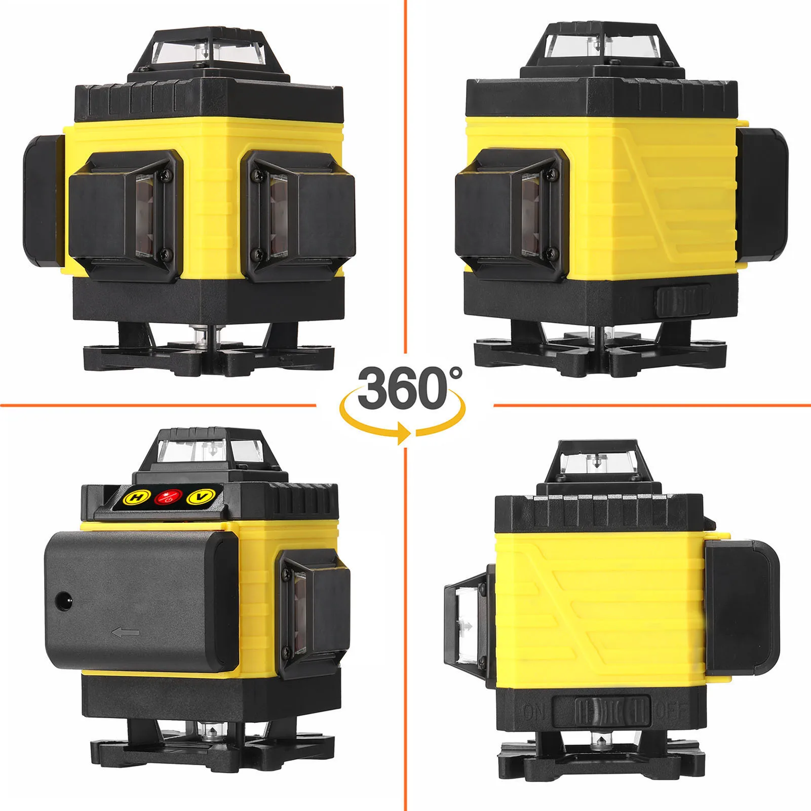 Multifunctional 16 Lines Laser Level Tool Vertical Horizontal Lines with 3° Self-leveling Function UY1