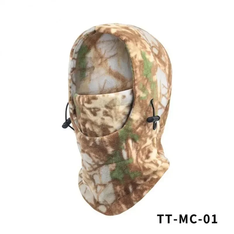 Balaclava camuflada tática, capa de lã quente para rosto e pescoço para homens e mulheres, caça, caminhadas, ciclismo, esqui, 1 peça