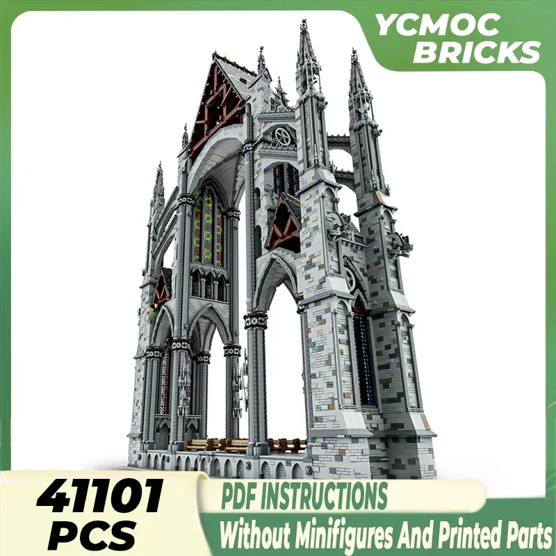 Classic Street View Model Moc Building Bricks Gothic Cathedral Technology Modular Blocks Gifts Christmas Toys DIY Sets Assembly