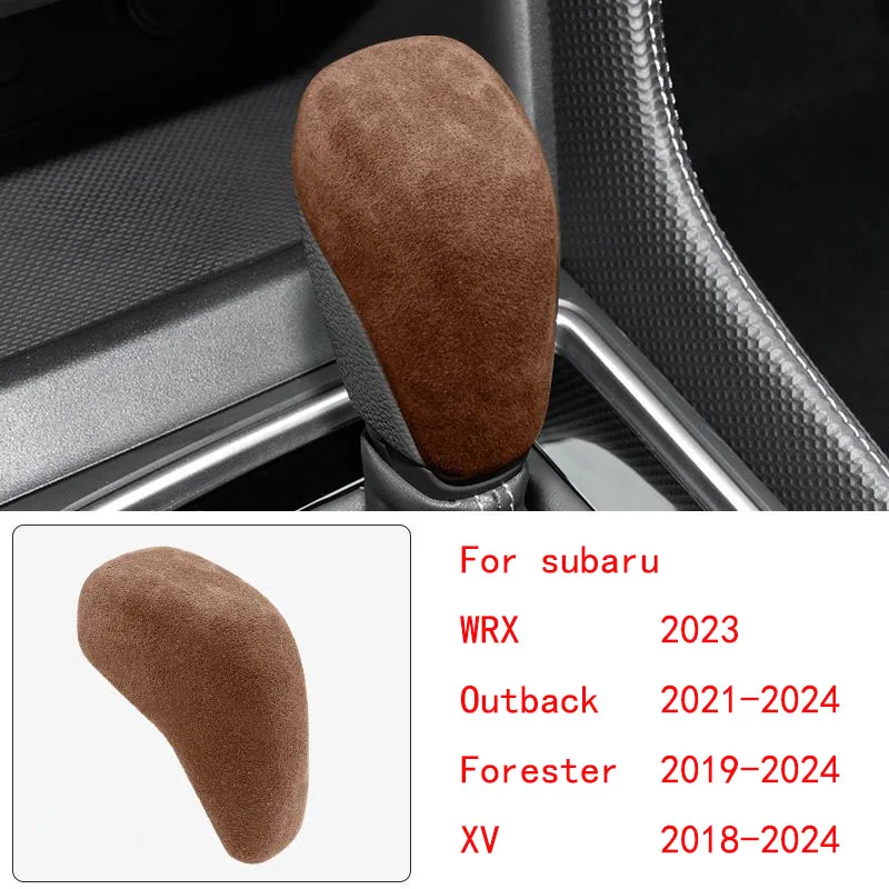 Trim Voor Subaru WRX XV Forester Outback Auto-onderdelen Versnellingspook Pookknop Cover Alcantara Suede Handvat Protector Auto Accessoires