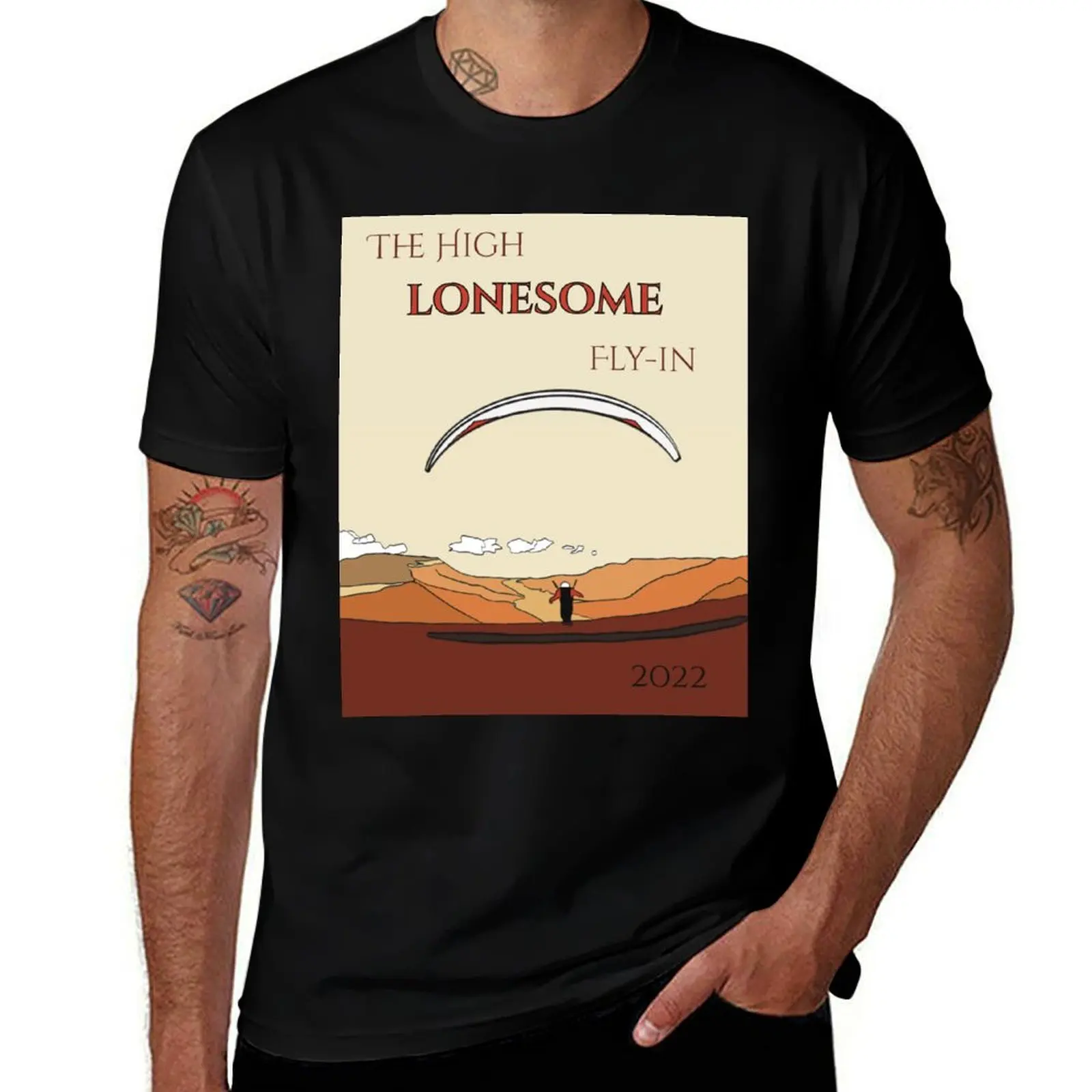 The High Lonesome Fly-in 2022 T-Shirt Basic Lightweight Short Sleeve Tee T-Shirt