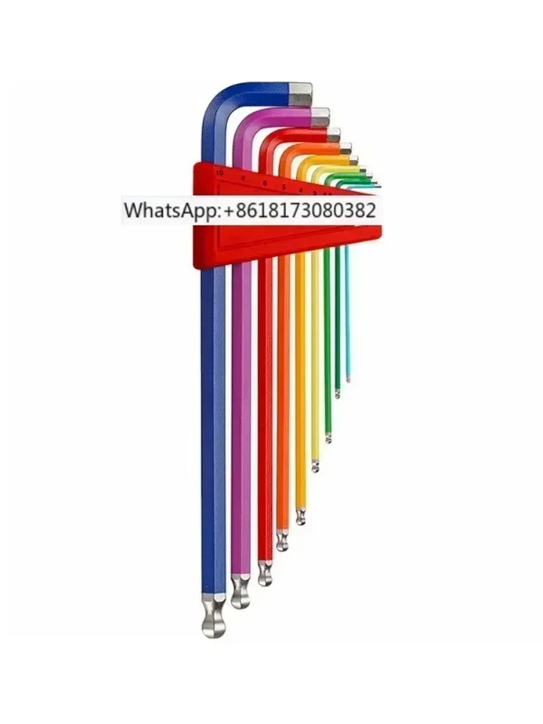Extended Ball Head Rainbow Hexagonal Wrench PB 212. LH-5/6/10 RB