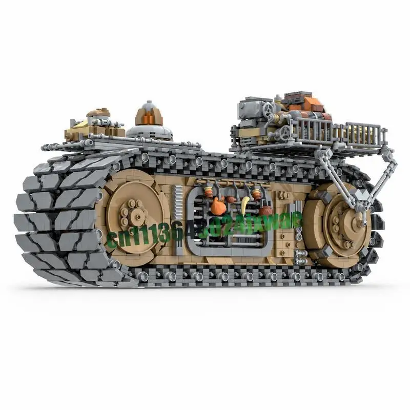 3791PCS DN 25 Steampunk Heavy Tracked Tank Vehicle Model Custom Building Blocks Assembly Toy Collection Home Decor Holiday Gift