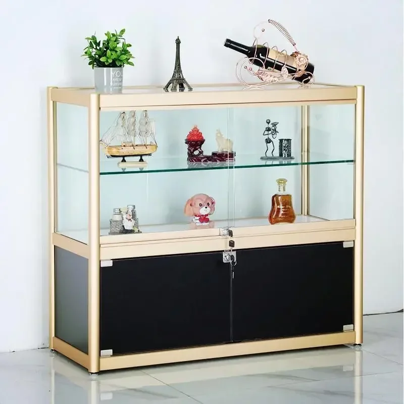 Glass Showcase Sample Showcase Jewelry Transparent Mobile Phone Boutique Shelf Tobacco and Wine Display Cabinet