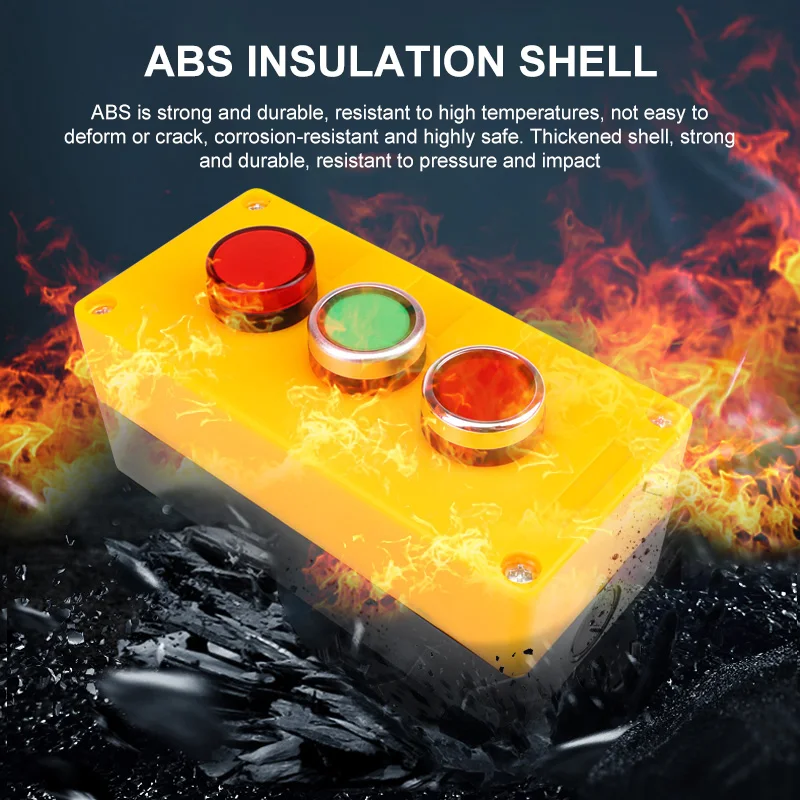 工業用押しボタンスイッチコントロールボックス 1 2 3 4 桁エレベーター非常停止ボタンボックスインジケータライト付き防水ボックス